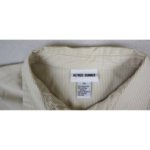 ALFRED DUNNER - WOMEN'S BEIGE STRIPED LONG SLEEVE FLORAL EMBROIDERED TOP - 20 - Picture 5 of 7